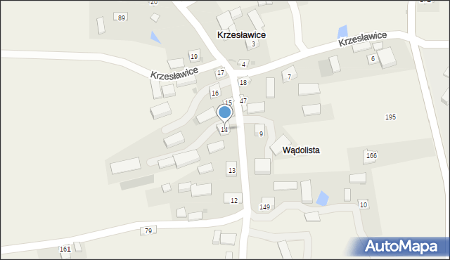 Krzesławice, Krzesławice, 14, mapa Krzesławice