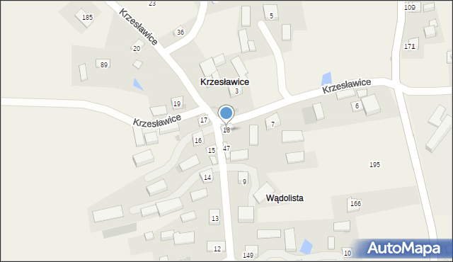 Krzesławice, Krzesławice, 18, mapa Krzesławice