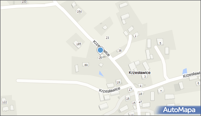 Krzesławice, Krzesławice, 20, mapa Krzesławice