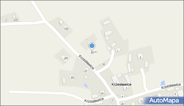 Krzesławice, Krzesławice, 23, mapa Krzesławice