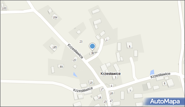 Krzesławice, Krzesławice, 36, mapa Krzesławice