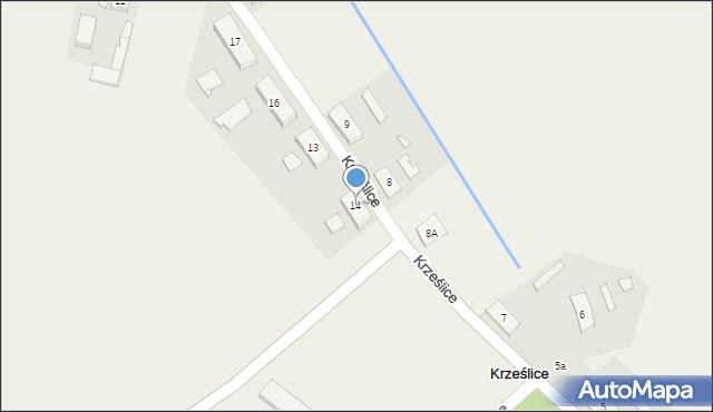 Krześlice, Krześlice, 14, mapa Krześlice