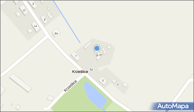 Krześlice, Krześlice, 6, mapa Krześlice