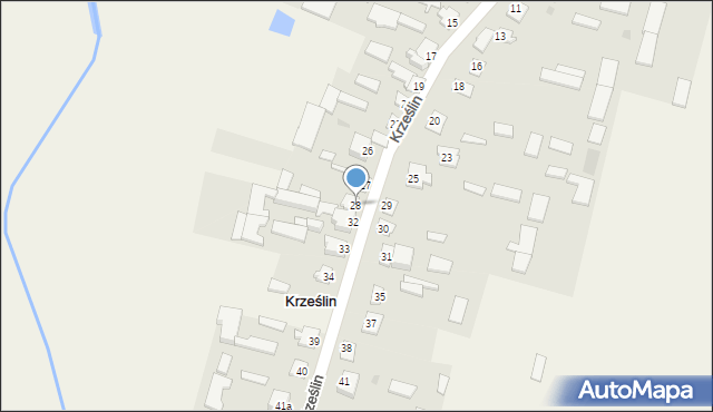 Krześlin, Krześlin, 28, mapa Krześlin