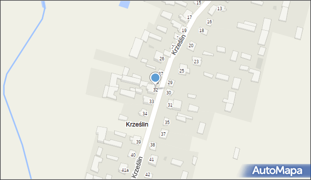 Krześlin, Krześlin, 32, mapa Krześlin