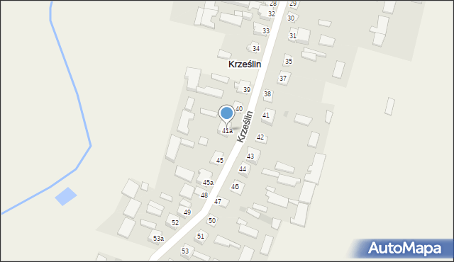 Krześlin, Krześlin, 41a, mapa Krześlin