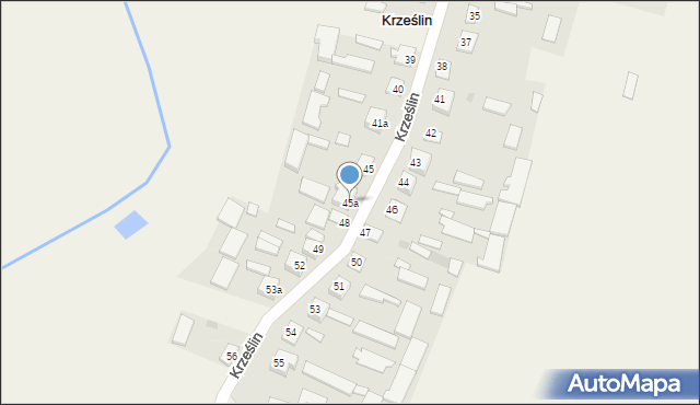 Krześlin, Krześlin, 45a, mapa Krześlin