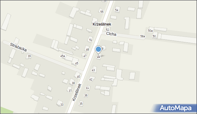Krześlinek, Krześlinek, 44, mapa Krześlinek