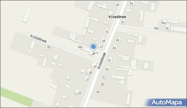 Krześlinek, Krześlinek, 45, mapa Krześlinek