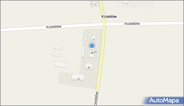 Krześlów, Krześlów, 4a, mapa Krześlów