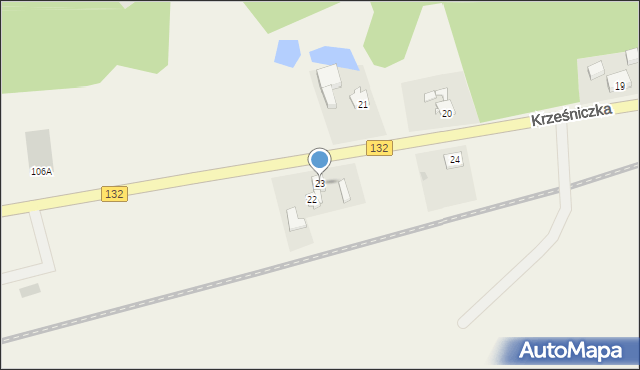 Krześniczka, Krześniczka, 23, mapa Krześniczka