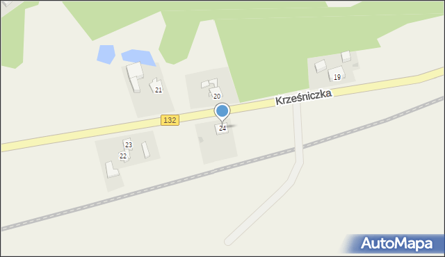 Krześniczka, Krześniczka, 24, mapa Krześniczka