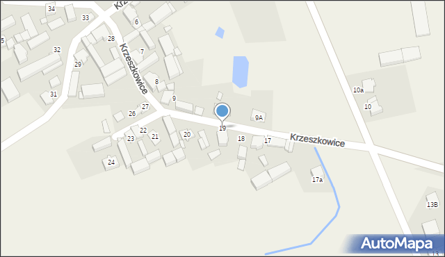 Krzeszkowice, Krzeszkowice, 19, mapa Krzeszkowice