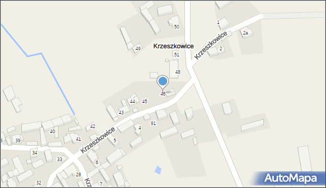 Krzeszkowice, Krzeszkowice, 46, mapa Krzeszkowice