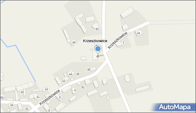 Krzeszkowice, Krzeszkowice, 48, mapa Krzeszkowice