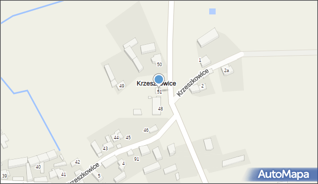 Krzeszkowice, Krzeszkowice, 51, mapa Krzeszkowice