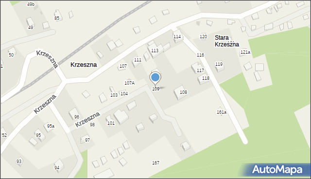 Krzeszna, Krzeszna, 109, mapa Krzeszna