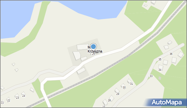 Krzeszna, Krzeszna, 25, mapa Krzeszna