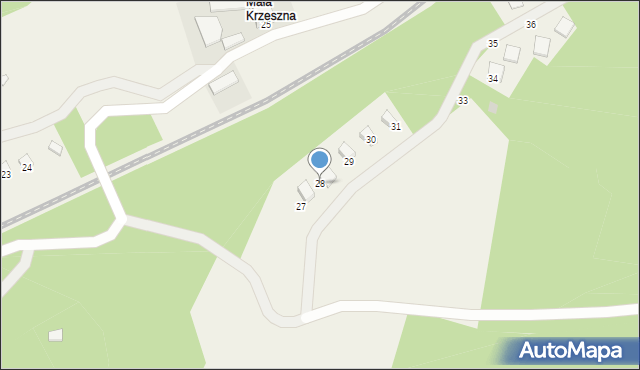 Krzeszna, Krzeszna, 28, mapa Krzeszna