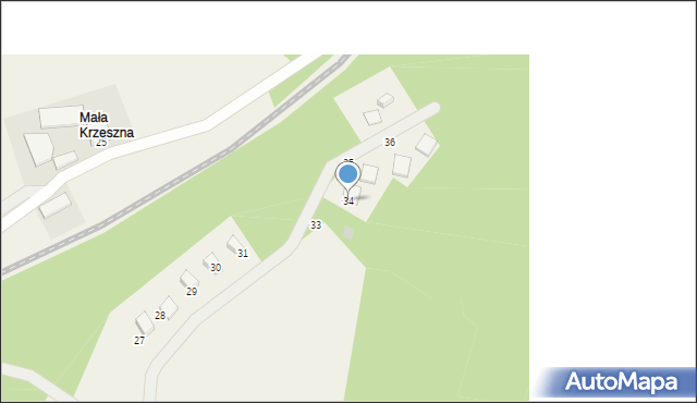 Krzeszna, Krzeszna, 34, mapa Krzeszna