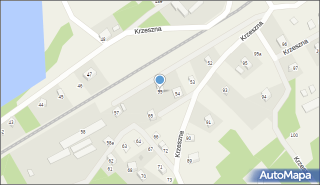 Krzeszna, Krzeszna, 55, mapa Krzeszna