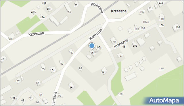 Krzeszna, Krzeszna, 95, mapa Krzeszna