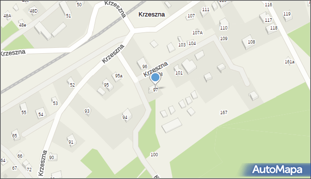 Krzeszna, Krzeszna, 97, mapa Krzeszna