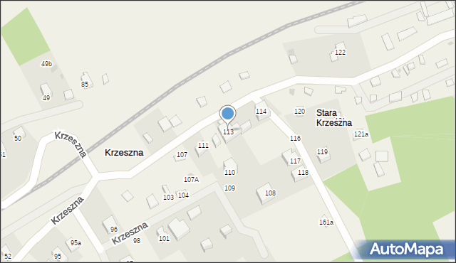 Krzeszna, Krzeszna, 113, mapa Krzeszna