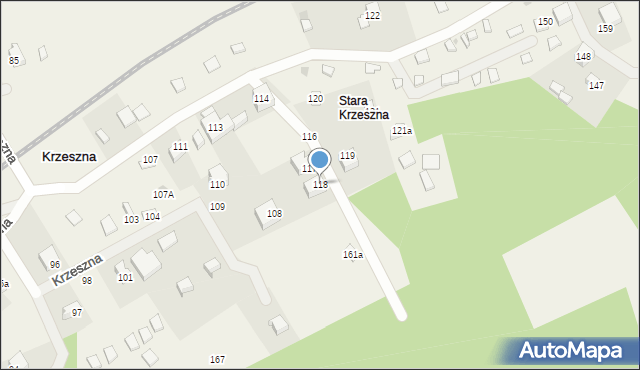 Krzeszna, Krzeszna, 118, mapa Krzeszna