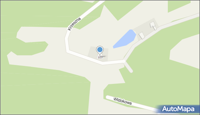 Krzeszna, Krzeszna, 123, mapa Krzeszna