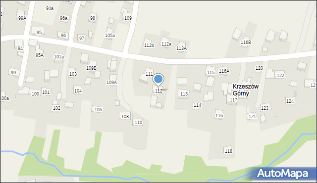 Krzeszów, Krzeszów, 112, mapa Krzeszów