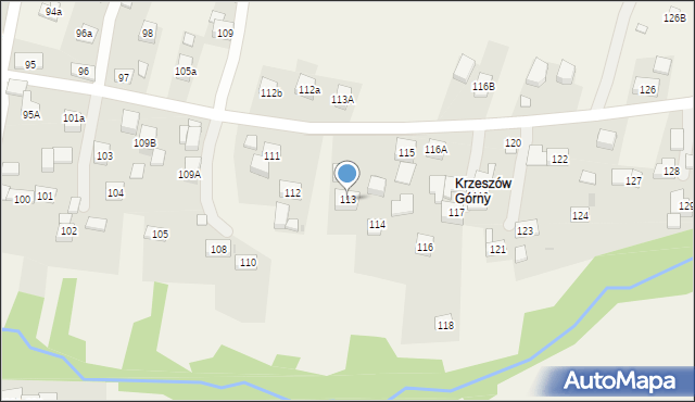 Krzeszów, Krzeszów, 113, mapa Krzeszów