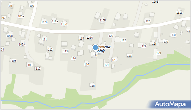 Krzeszów, Krzeszów, 117, mapa Krzeszów