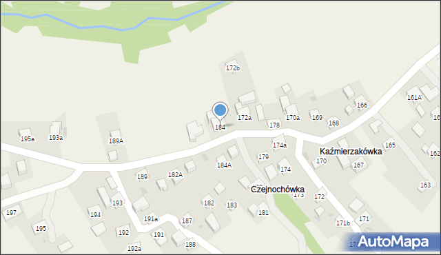 Krzeszów, Krzeszów, 184, mapa Krzeszów