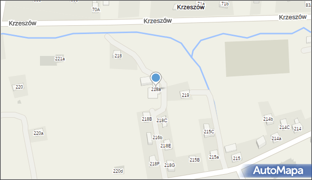 Krzeszów, Krzeszów, 218a, mapa Krzeszów