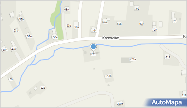 Krzeszów, Krzeszów, 221, mapa Krzeszów