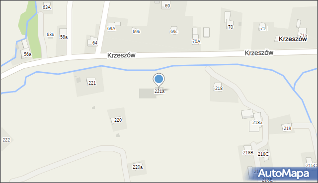 Krzeszów, Krzeszów, 221a, mapa Krzeszów