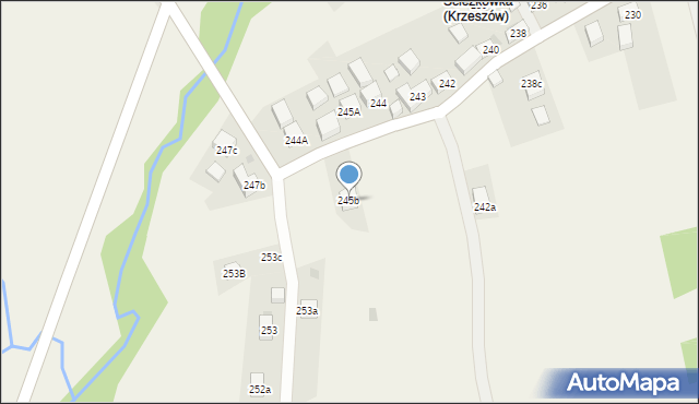 Krzeszów, Krzeszów, 245b, mapa Krzeszów