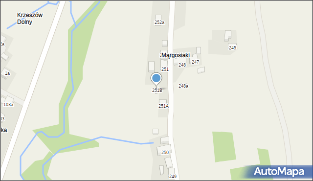 Krzeszów, Krzeszów, 251B, mapa Krzeszów