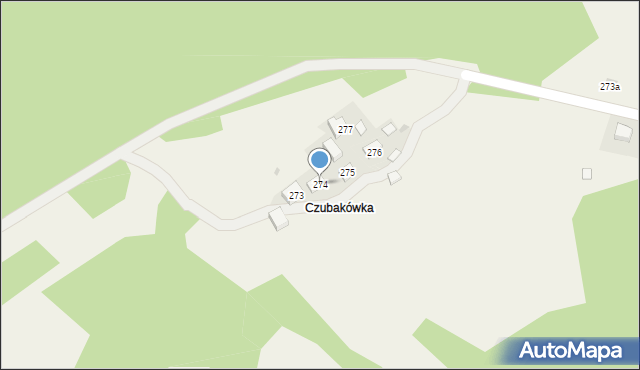 Krzeszów, Krzeszów, 274, mapa Krzeszów