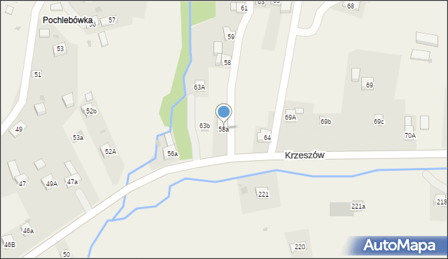 Krzeszów, Krzeszów, 58a, mapa Krzeszów