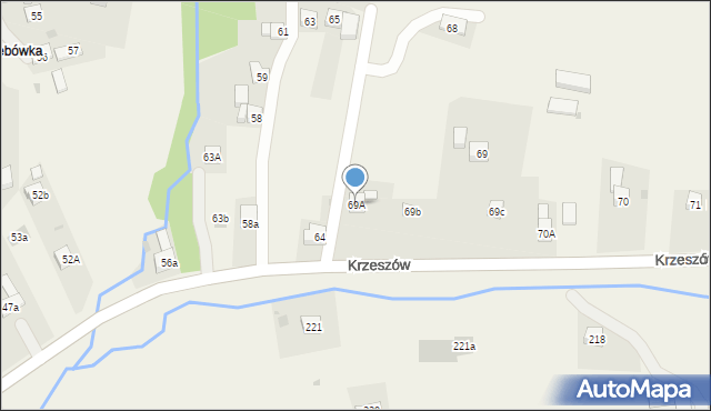 Krzeszów, Krzeszów, 69A, mapa Krzeszów