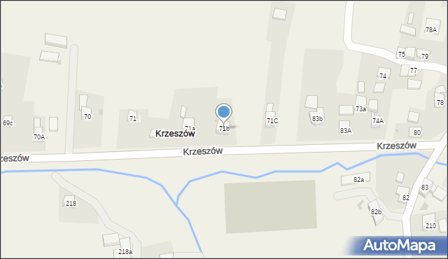 Krzeszów, Krzeszów, 71b, mapa Krzeszów