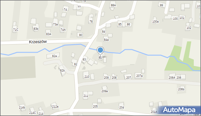 Krzeszów, Krzeszów, 81, mapa Krzeszów