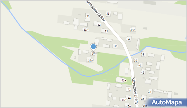 Krzeszów Dolny, Krzeszów Dolny, 37, mapa Krzeszów Dolny