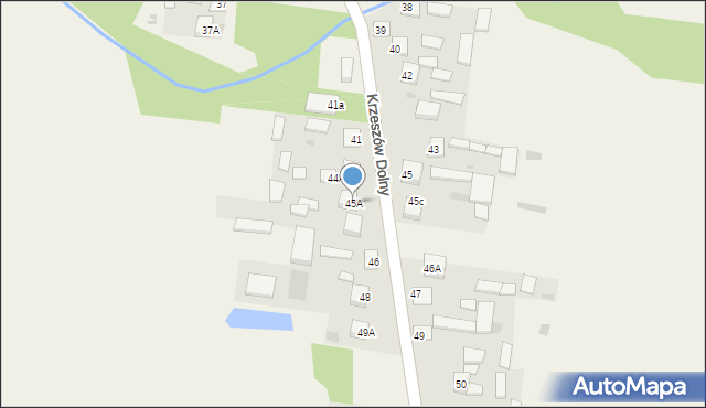 Krzeszów Dolny, Krzeszów Dolny, 45A, mapa Krzeszów Dolny