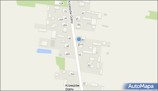 Krzeszów Dolny, Krzeszów Dolny, 47, mapa Krzeszów Dolny