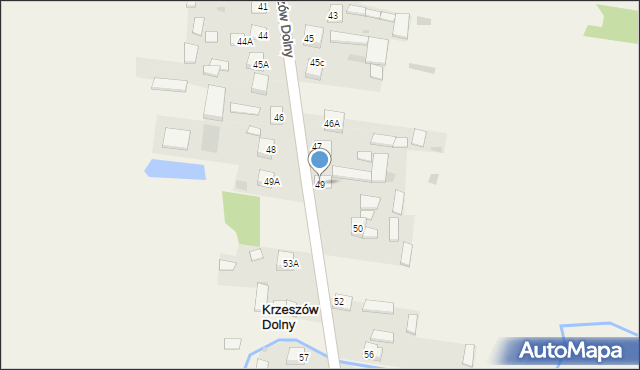 Krzeszów Dolny, Krzeszów Dolny, 49, mapa Krzeszów Dolny