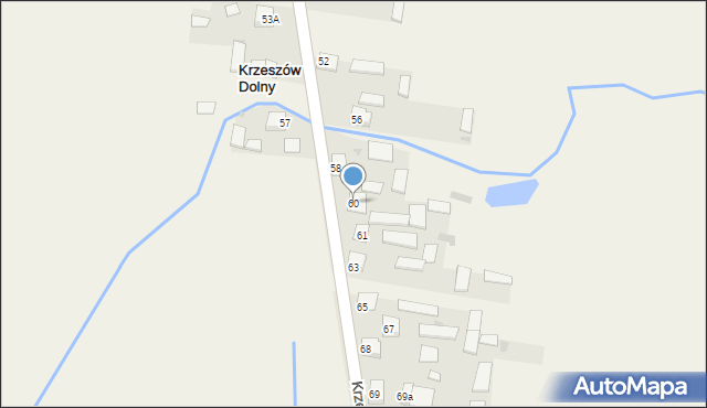 Krzeszów Dolny, Krzeszów Dolny, 60, mapa Krzeszów Dolny