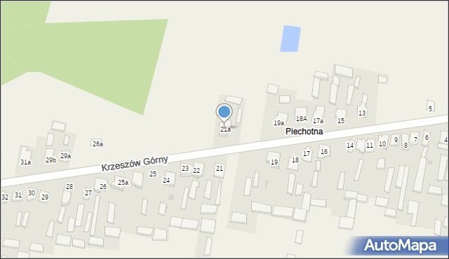 Krzeszów Górny, Krzeszów Górny, 21a, mapa Krzeszów Górny